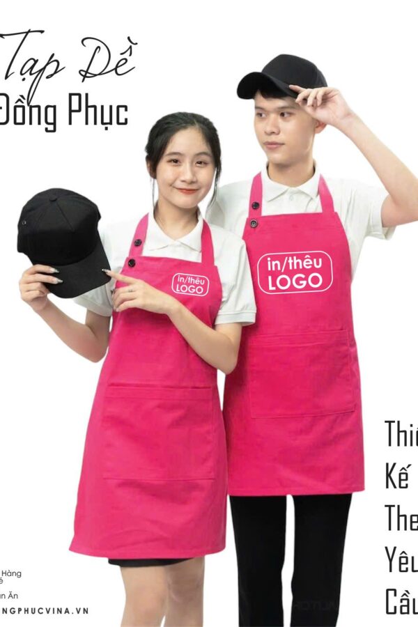 Tạp dề đồng phục in logo thiết kế theo yêu cầu