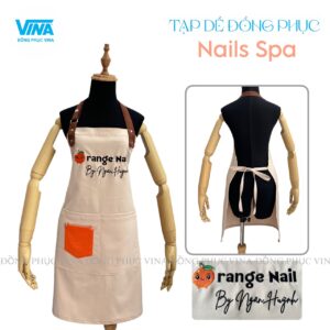 Tạp dề đồng phục tiệm nail Orange