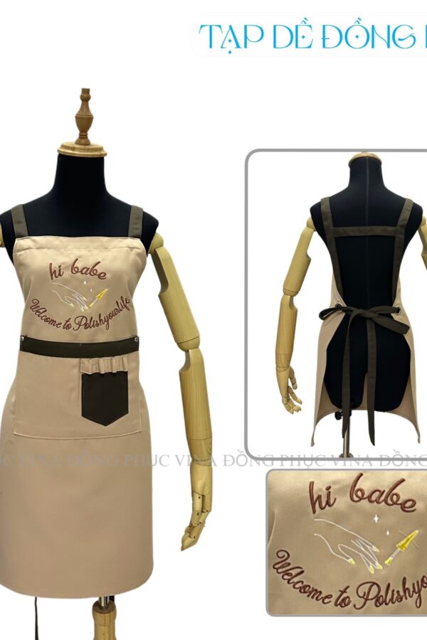 Tạp dề nails Hi Babe