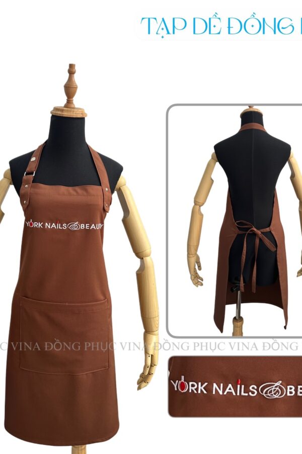 Tạp dề York Nails Beauty màu Nâu