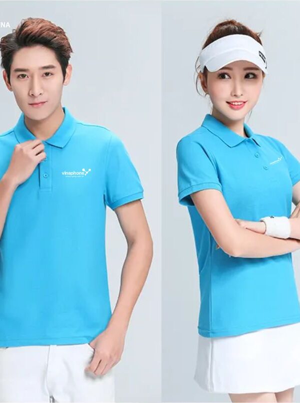 Áo thun đồng phục cty có cổ polo vải cá sấu cotton/poly/tici 16 Áo thun đồng phục cty Vinaphone
