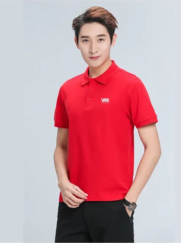 Áo thun đồng phục Nam màu đỏ