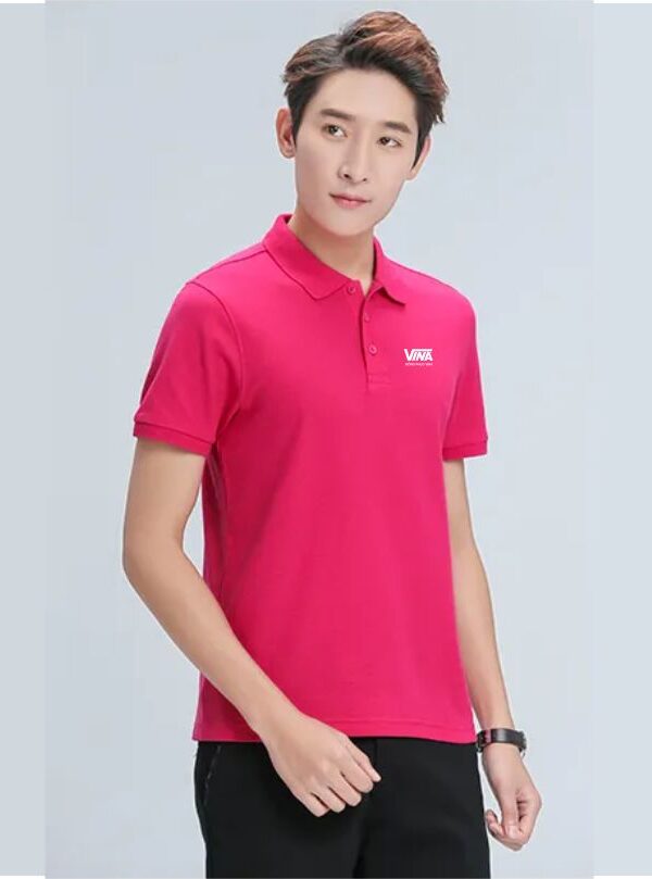Áo thun đồng phục Nam màu hồng sen