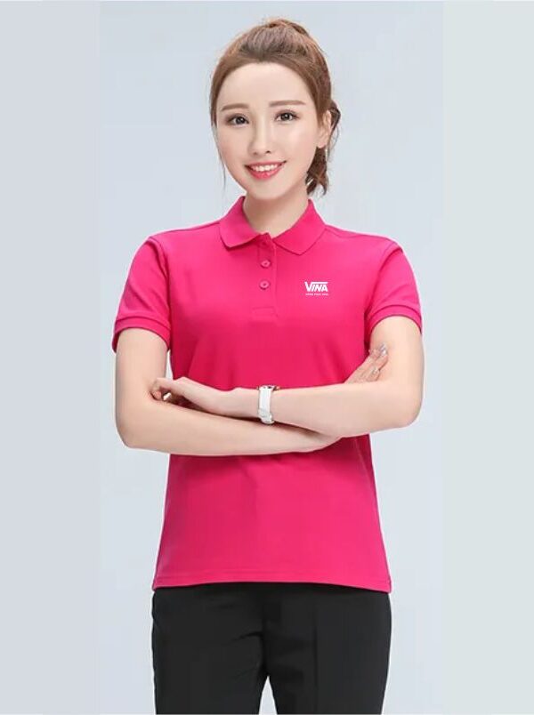Áo thun đồng phục Nữ màu hồng sen