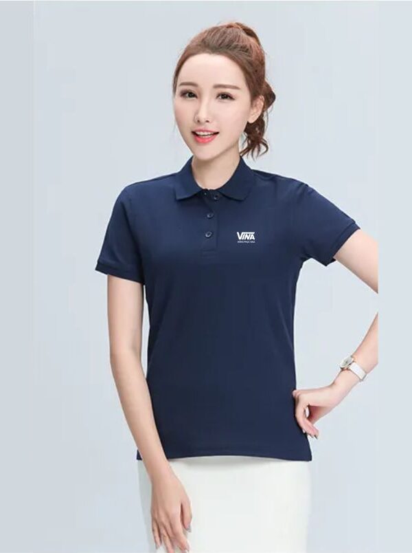 Áo thun đồng phục Nữ màu xanh đen