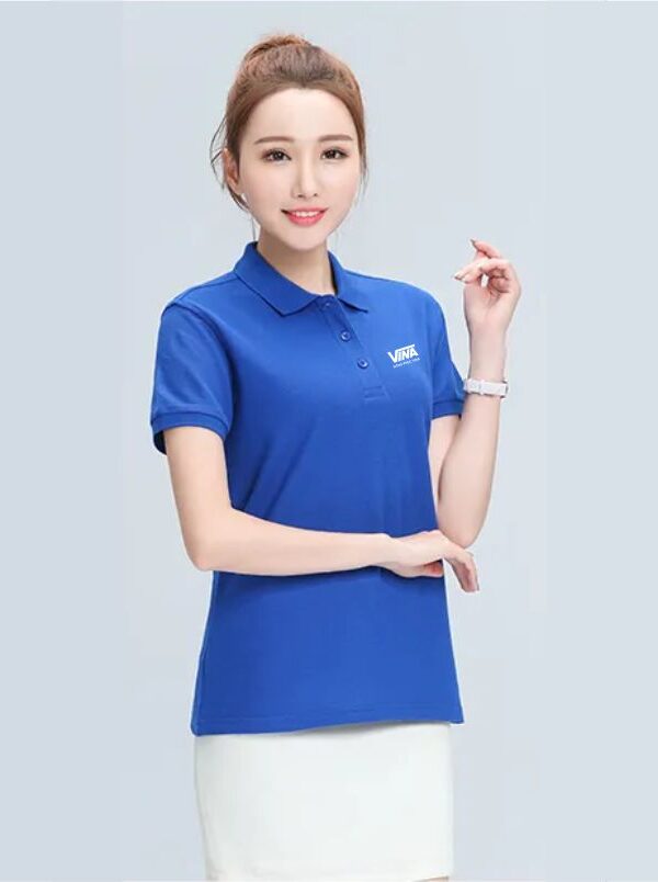 Áo thun đồng phục Nữ màu xanh dương