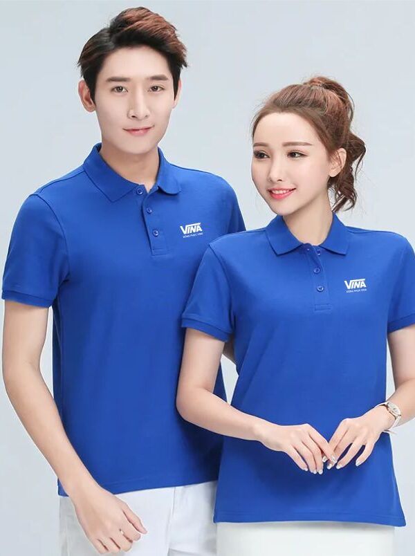 Mẫu áo thun đồng phục màu xanh dương