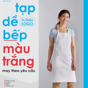 Tạp dề bếp màu trắng