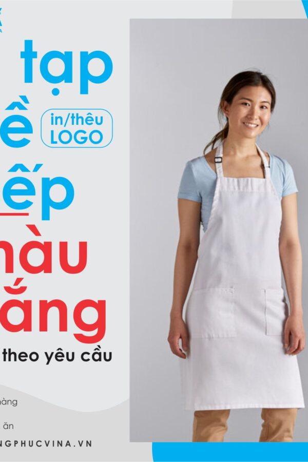 Tạp dề bếp màu trắng