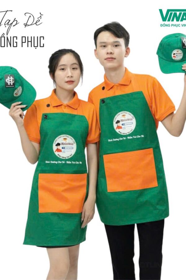 Tạp dề đồng phục giá rẻ vải Kaki