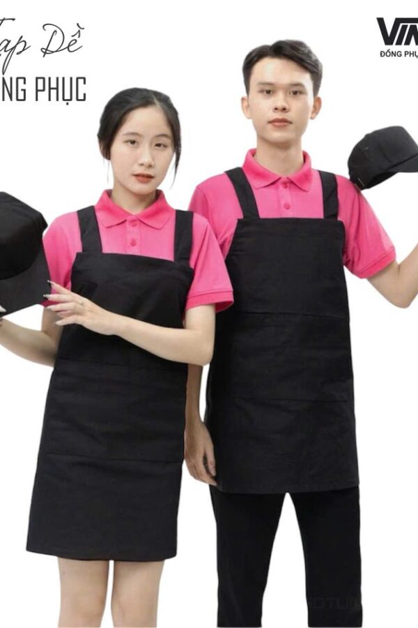 Tạp dề đồng phục vải kaki bền đẹp tiện dụng