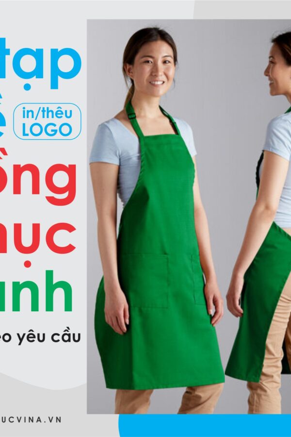 Tạp dề đồng phục xanh