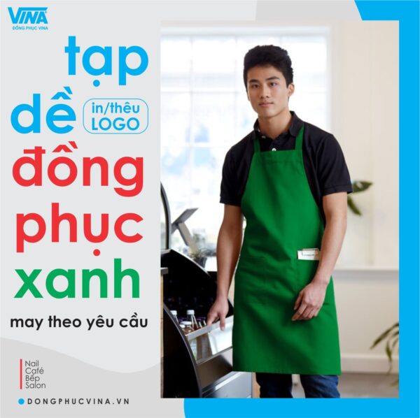 Tạp dề đồng phục xanh lá