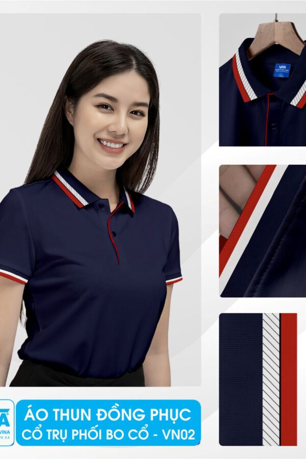 Áo thun đồng phục chất lượng cao, thiết kế theo yêu cầu tại Đồng Phục Vina