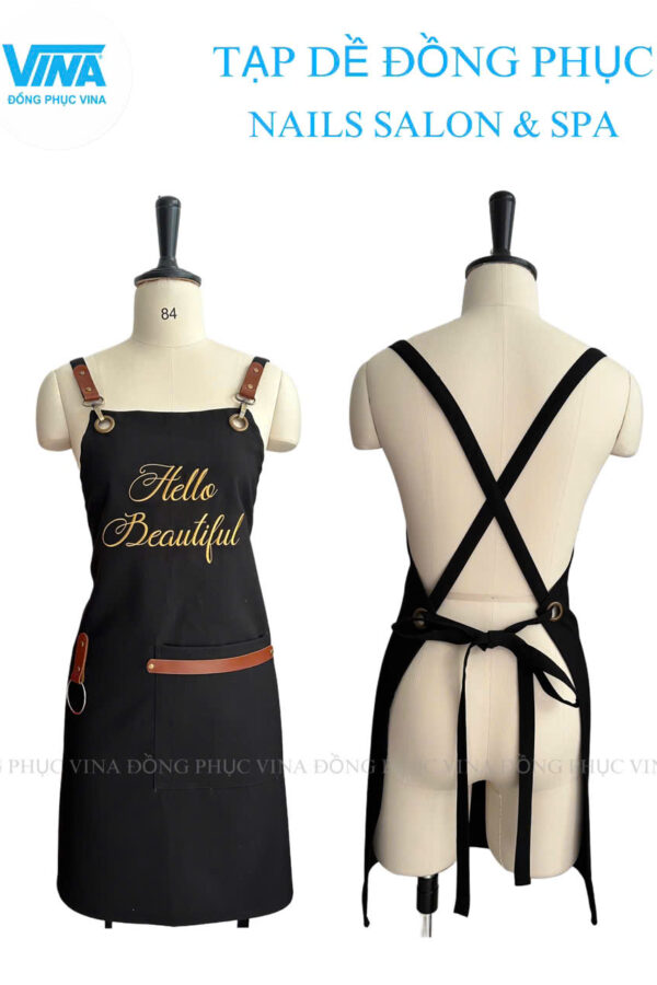 Tạp dề nails Hello Beautiful