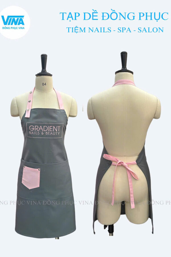 Tạp dề làm nail Gradient