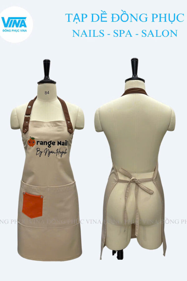 Tạp dề nail Orange