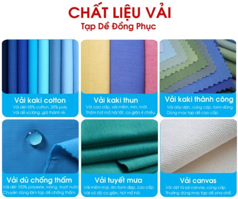 Chất liệu vải may tạp dề đồng phục