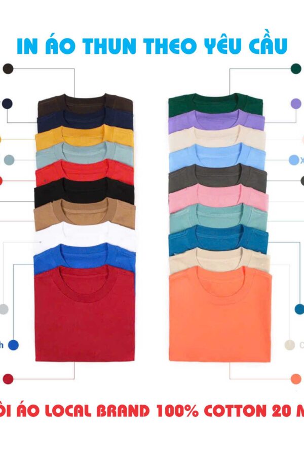 In Áo Bình Dương 24 Màu áo thun có sẵn in theo yêu cầu