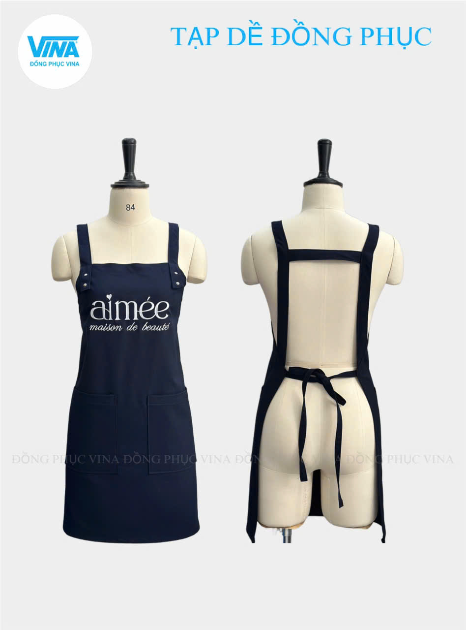 Tạp dề Nail chữ H thêu logo theo yêu cầu | May Theo Yêu Cầu – Đồng Phục Vina 2 Tạp dề Nail chữ H thêu logo theo yêu cầu