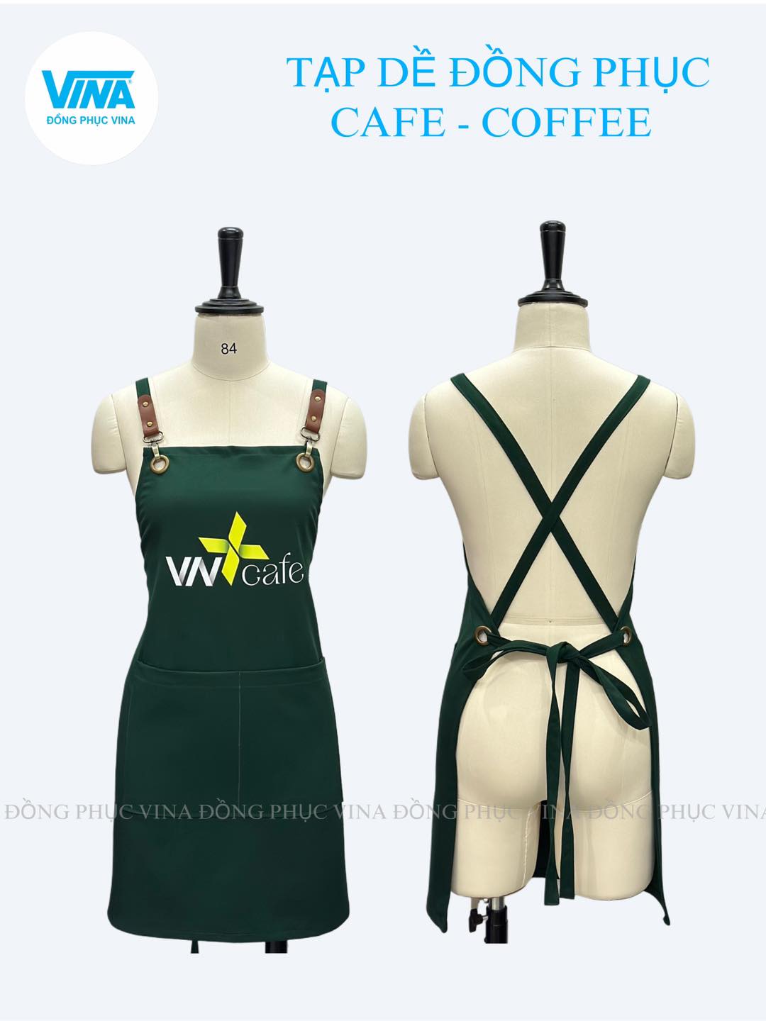 Tạp dề cafe chữ X
