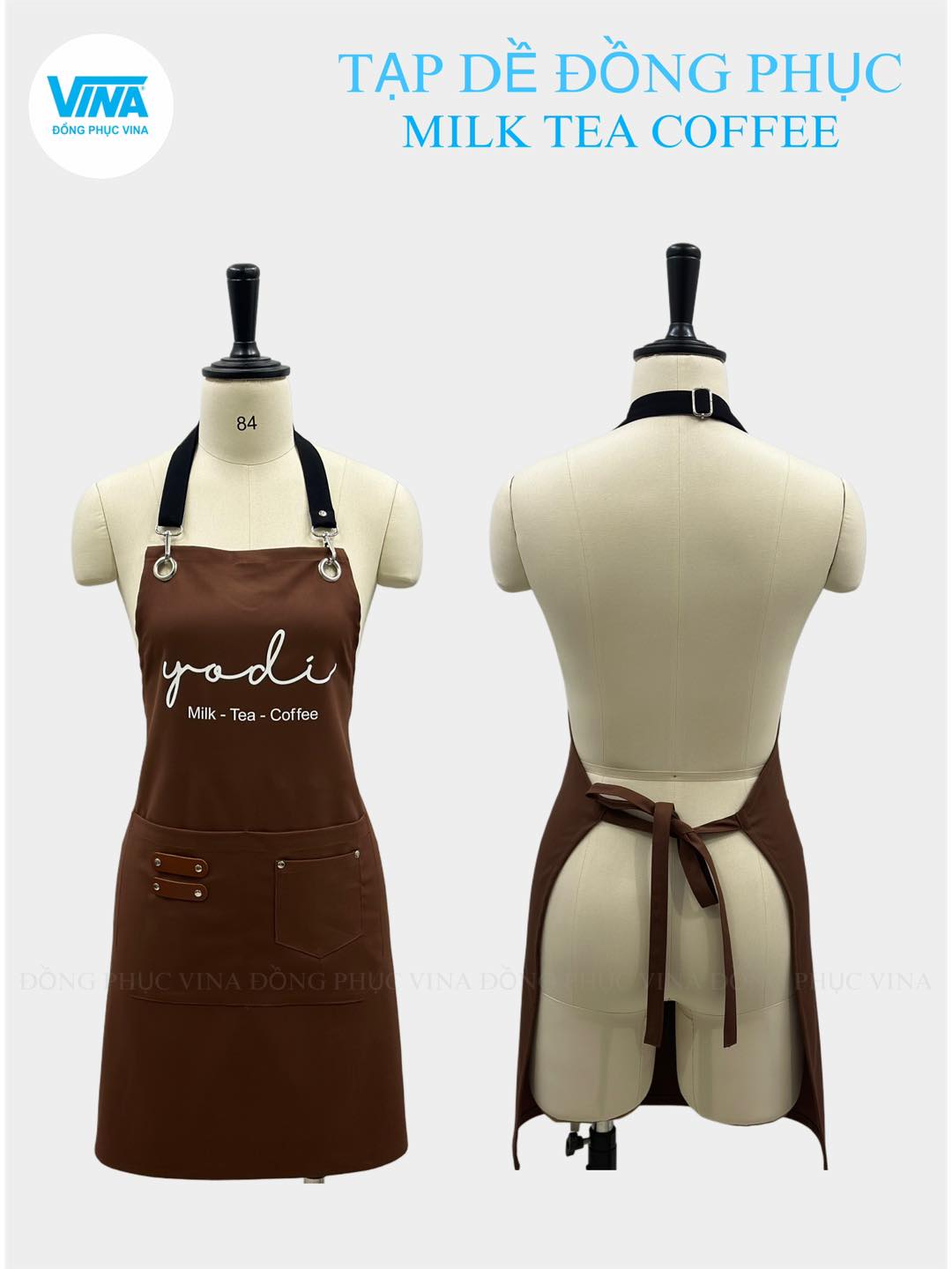Tạp Dề Cafe Có Túi Tiện Lợi
