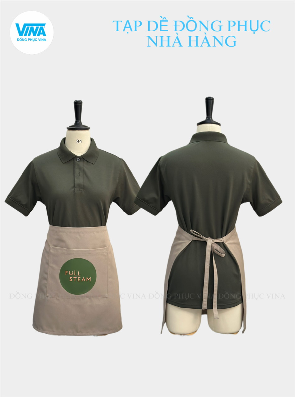 Tạp Dề In Logo Đẹp – Nâng Tầm Thương Hiệu Quán | Đồng Phục Vina 5 Tạp dề ngang hông in logo