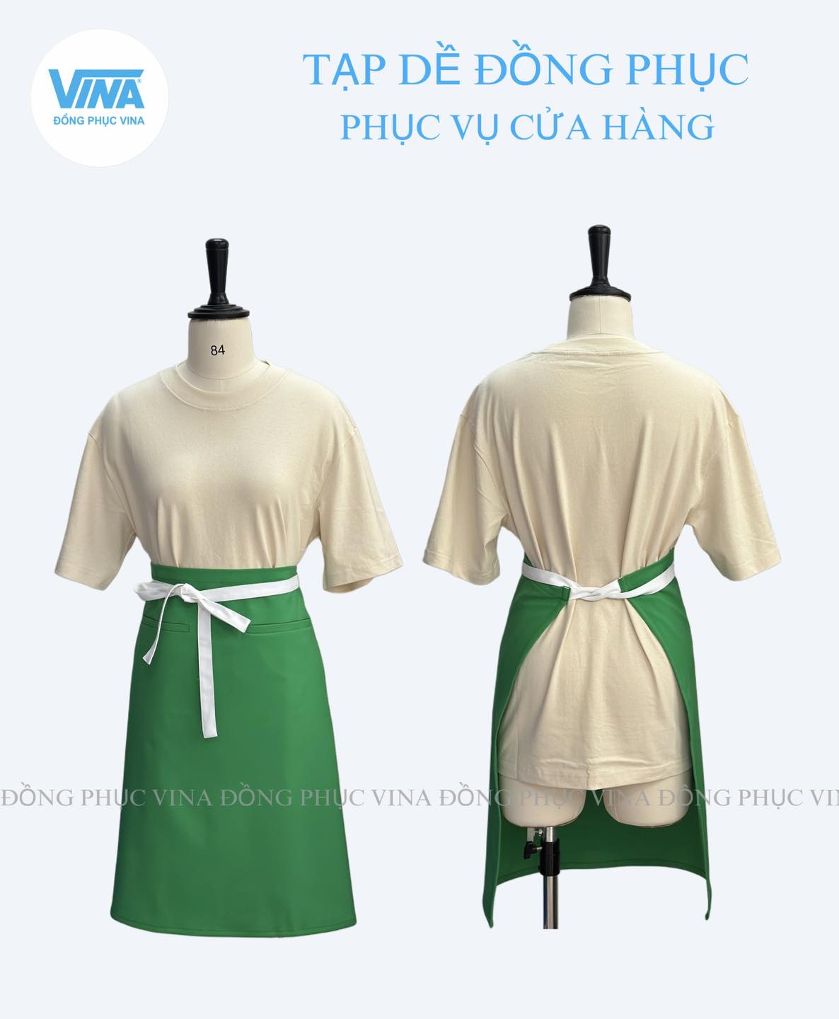 Tạp dề nữa thân phong cách Nhật