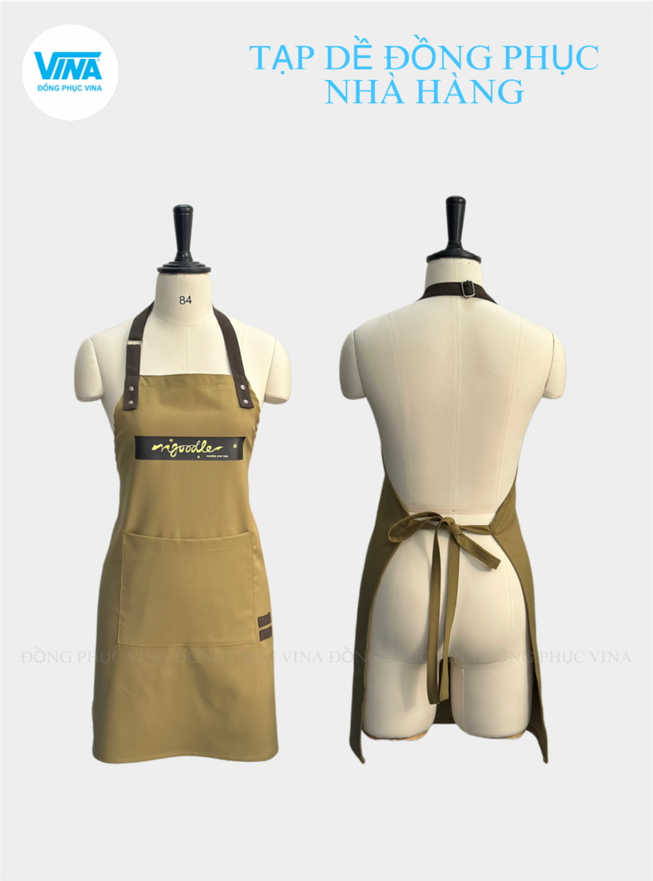 Tạp Dề In Logo Đẹp – Nâng Tầm Thương Hiệu Quán | Đồng Phục Vina 4 Tạp dề yếm in logo