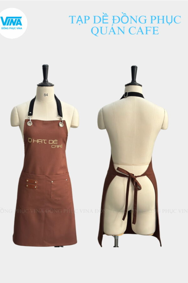 May tạp dề quán cà phê in logo theo yêu cầu