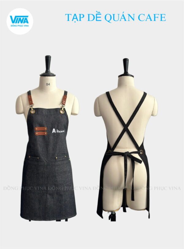 Tạp dề cafe vải Jean AKOFFI