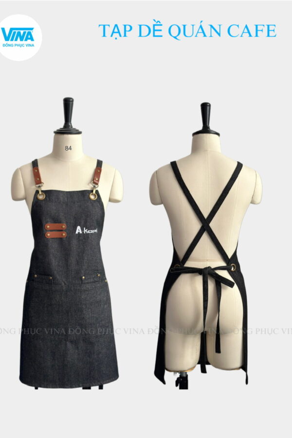 Tạp dề cafe vải Jean AKOFFI