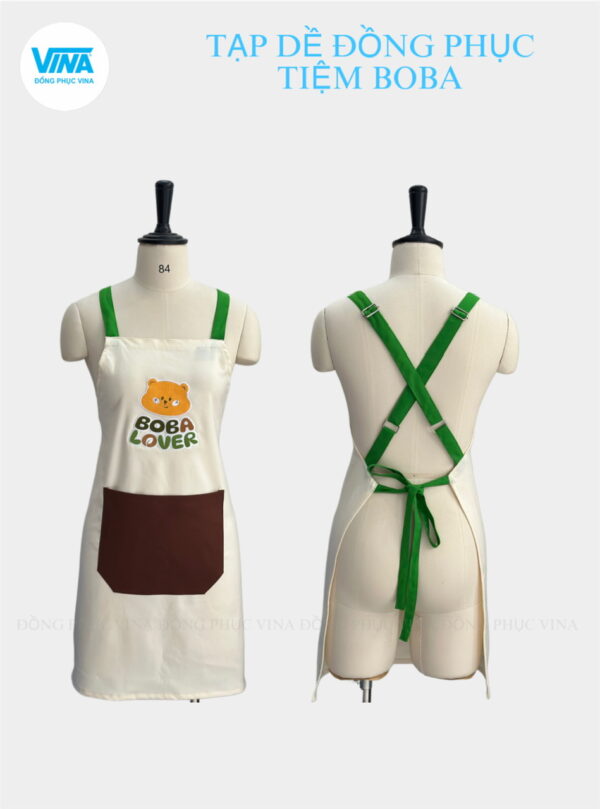 Tạp dề quán cafe chữ X boba
