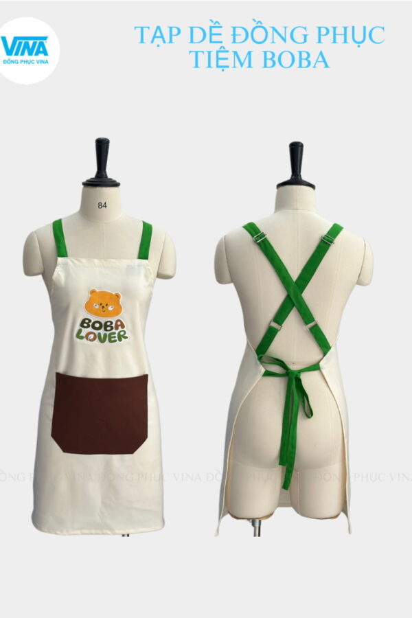 Tạp dề quán cafe chữ X boba