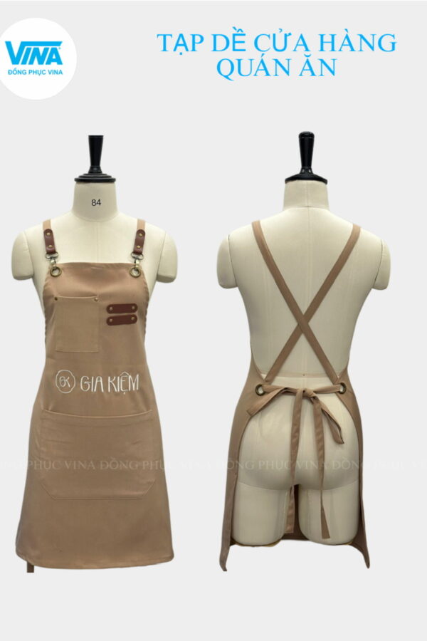 Tạp dề quán cà phê chữ X Gia Kiệm