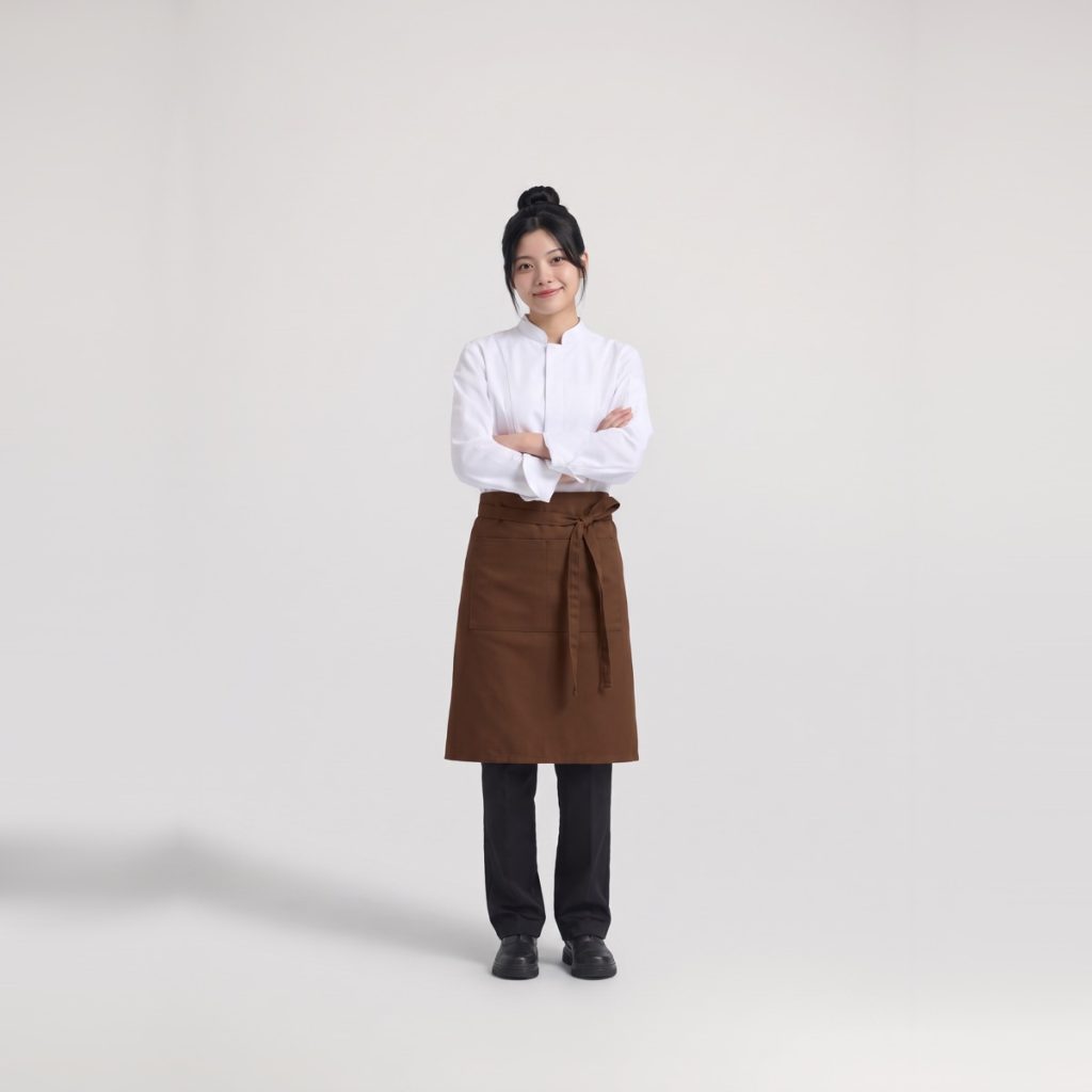 Tạp dề ngắn ngang hông kaki Classic