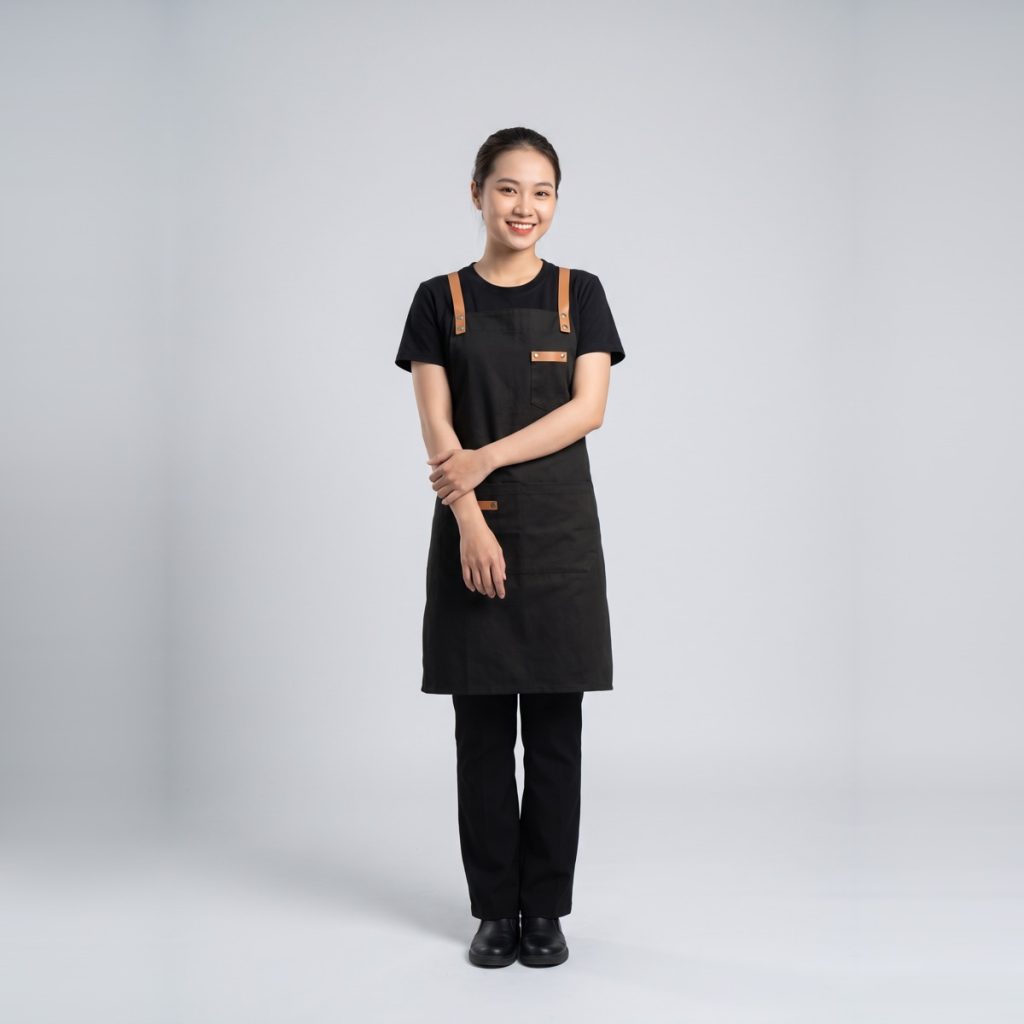 Tạp dề đeo vai kaki Premium