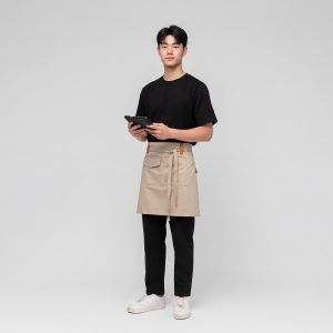 Tạp dề ngắn ngang hông kaki Premium