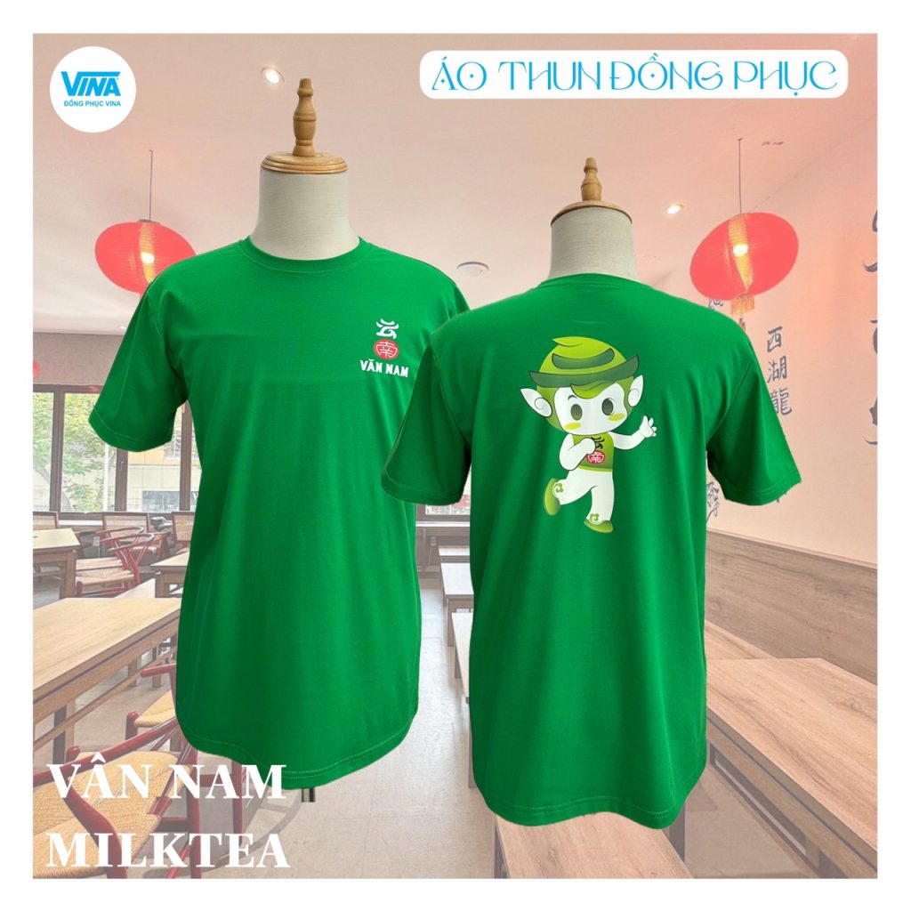 Áo thun đồng phục chuỗi trà sữa Vân Nam Milktea