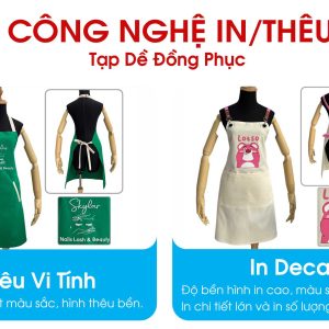 Tạp dề nhân viên phục vụ nhà hàng, quán cafe, bếp, pha chế