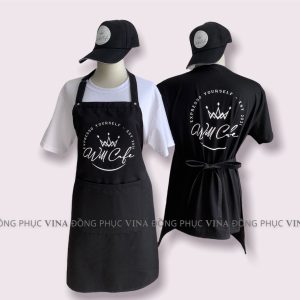 Combo áo thun và tạp dề quán cafe Will