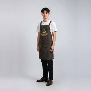 Tạp dề quán cà phê đeo chéo Đen Nâu Coffee