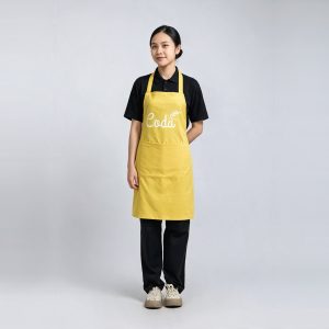 Tạp dề quán cafe Cỏ Đá màu vàng