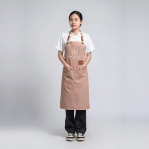 Tạp dề nail 4 Seasons hồng nude khoen da