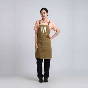 Đồng phục quán cafe Hy’s Kafe polo be tạp dề kaki