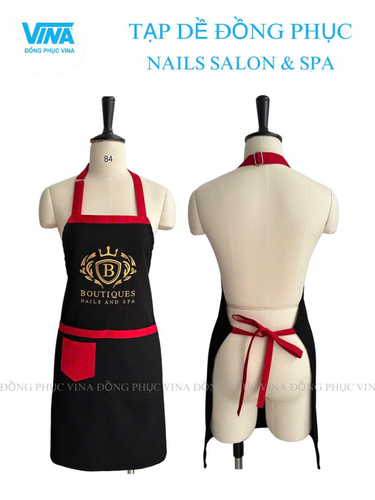 Mẫu tạp dề boutiques nail & spa — Đồng Phục Vina