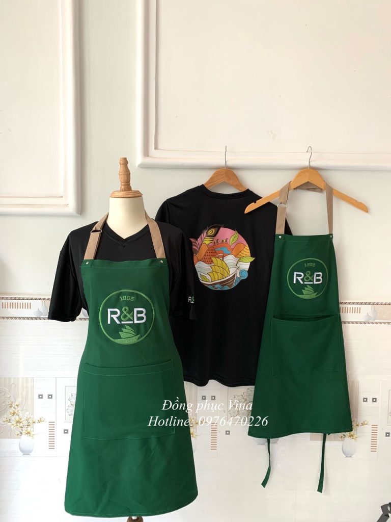 Mẫu tạp dề chuỗi cafe r&b — Đồng Phục Vina