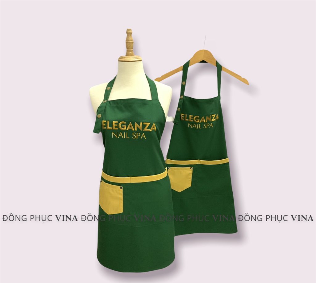 Mẫu tạp dề tiệm nails eleganza — Đồng Phục Vina