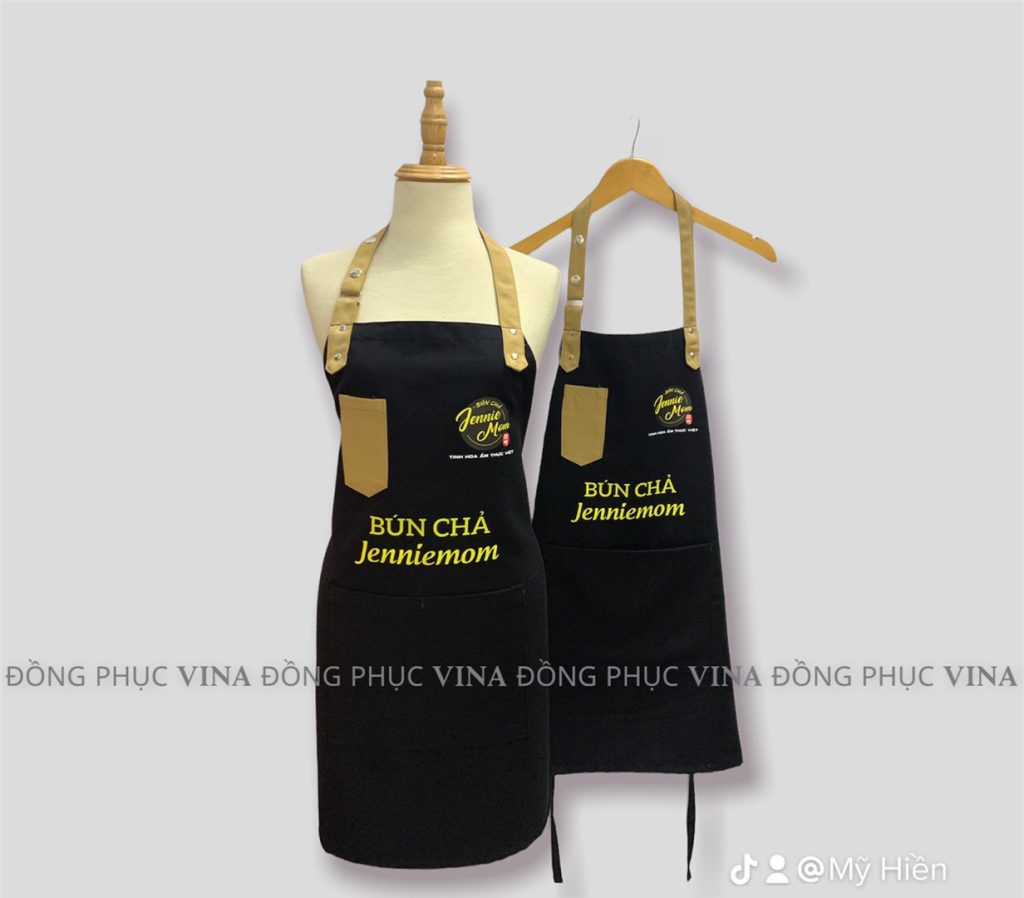 Mẫu tạp dề nhà hàng bún chả jenniemom — Đồng Phục Vina