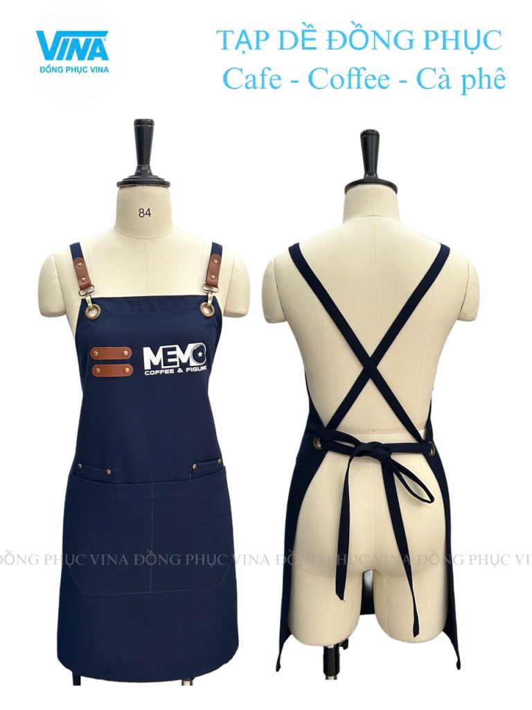Mẫu tạp dề pha chế quán cafe memo — Đồng Phục Vina